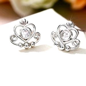 Round Cut Cubic Zircon Jewelry Women Unique Stud Earring